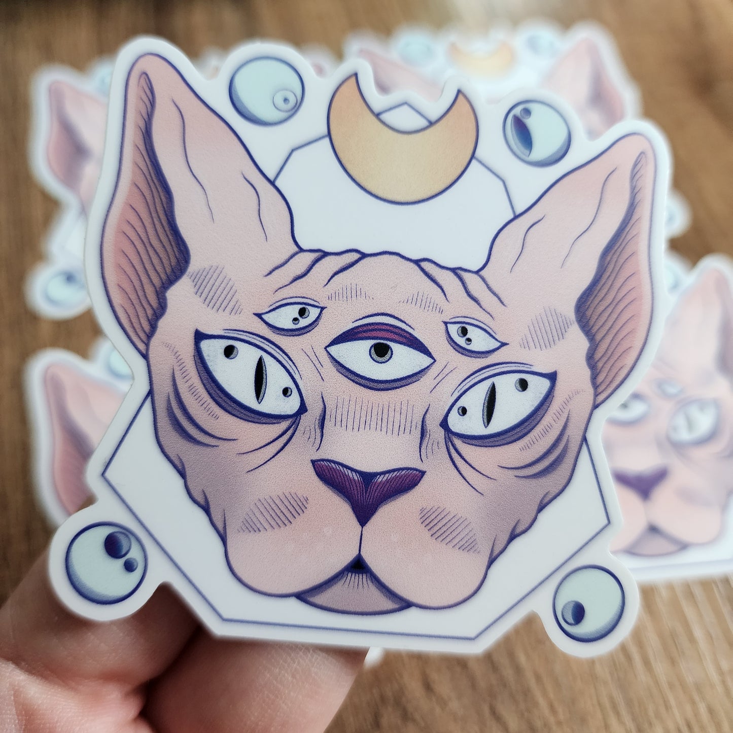 Spooky Sphinx Vinyl Sticker