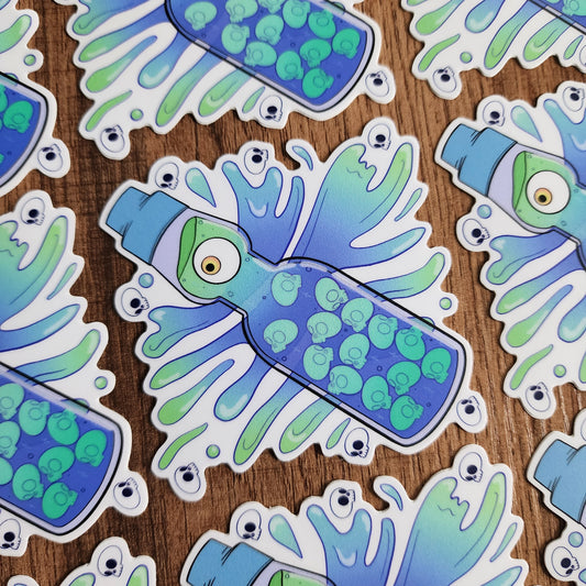 Skull Burst Ramune Vinyl Sticker
