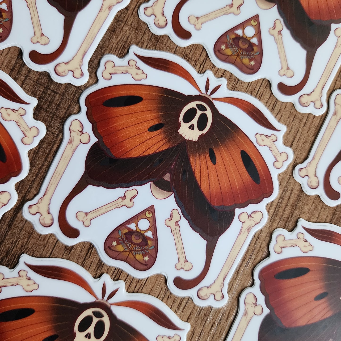 Bone Moth Vinyl Sticker