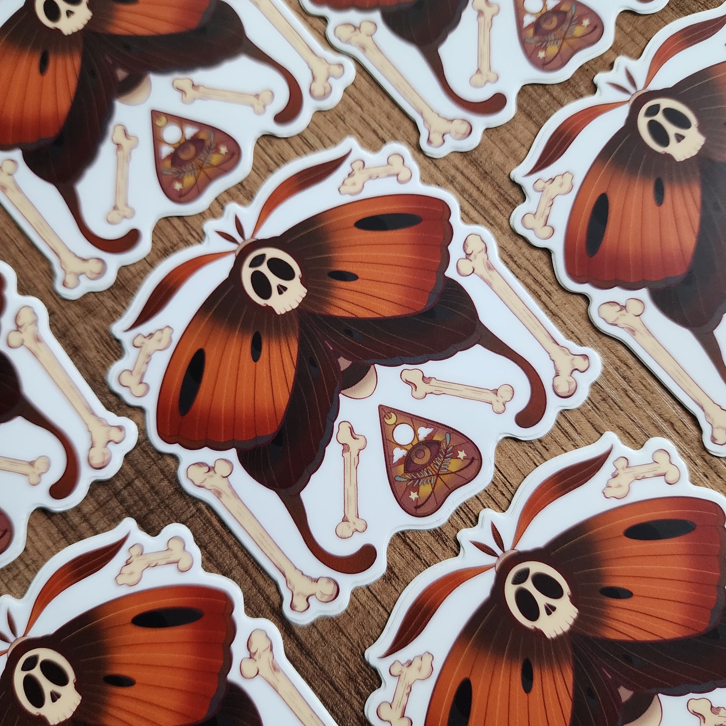Bone Moth Vinyl Sticker